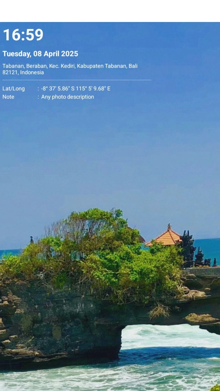 add timestamp and location gps to photo layout